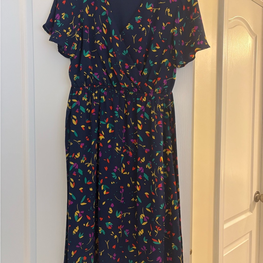 One Clothing Colorful Patterned Midi Dress